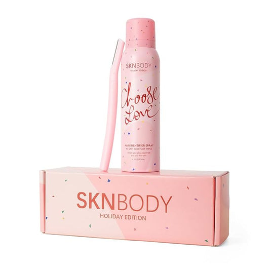 SKNBODY Hair Identifier Spray Sepcial Edtion Facial Hair Removal Kit with 4 Razors, Dermaplaning Spray for Women Face Shaving
