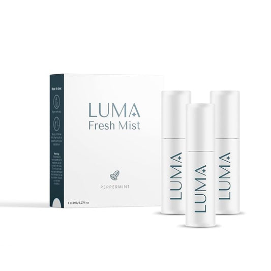 Luma Breath Mist Spray – 3 Pack – Instant Fresh Breath Spray with Mint Flavor – Sugar-Free & Alcohol-Free – Long-Lasting Portable Breath Freshener for Travel, Office, or Daily Oral Care