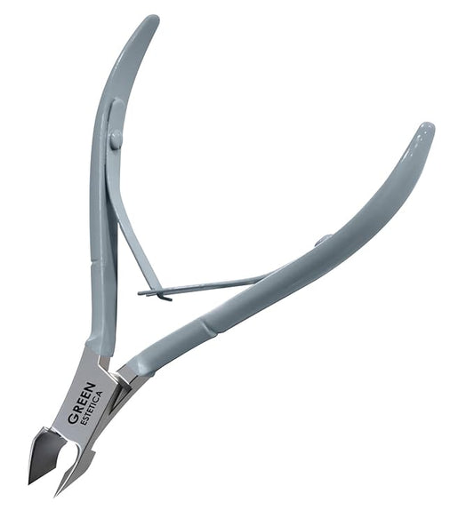 Professional Cuticle Trimmer Nail Cuticle Cutter Stainless Steel Cuticle Nippers with Sharp Blades of Cuticle Remover Clippers Manicure Tools Double Spring for Nail Care Pedicure Nail Tools (Gray)