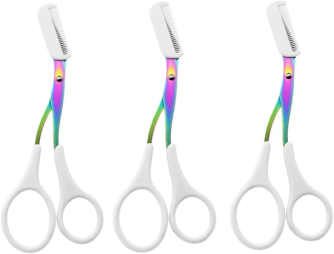 Eyebrow Razor for Women & Men, 2-in-1 Stainless Steel Eyebrow Grooming Tool & Facial Hair Trimmer, Precision Edges & Safe Painless Use, Unisex at-Home Kit, 5.04 X 2.04inch (White,3)