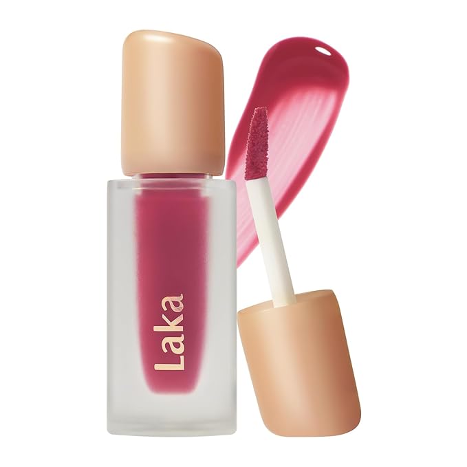 Laka Fruity Glam Tint, 4.5g/0.15oz, Glowing Lip Stain with Wide Color Spectrum, Hydrating & Lightweight Texture, Long-Lasting Bold Stain, Non-Sticky, Vegan, K-Beauty (#127 Like)