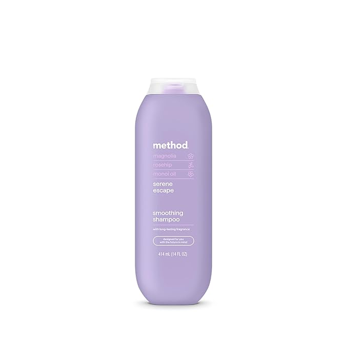 Method Smoothing Shampoo, Serene Escape, Magnolia + Rose Hip + Monoi Oil notes, 14oz