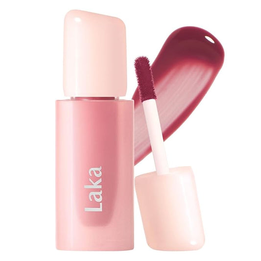 Laka Popping Balloon Lip Stain, 4.5g/0.15oz, Glossy Plumping Lip Tint, Moisturizing, Non-Sticky Texture for All-Day Hydration, Vegan, K-Beauty (#502 Spunky)