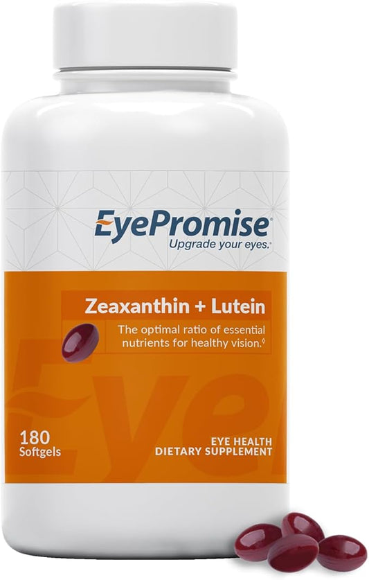 EyePromise Zeaxanthin & Lutein Eye Vitamin - 180 Softgels, 90-Day Supply - Eye Health Supplement with 10mg Zeaxanthin & 10mg Lutein to Support Healthy Vision