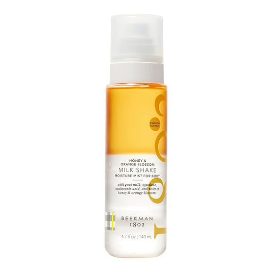 Beekman 1802 Milk Shake Body Mist - Honey & Orange Blossom 4.7 fl oz - Hyaluronic Acid, Jojoba Oil, Instantly Moisturizes, Hydrates & Softens, Good for Sensitive Skin, Cruelty Free
