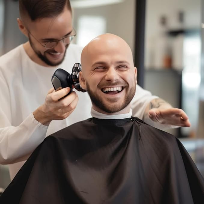 SHPAVVER Head Shavers for Bald Men: 5-in-1 Electric Razor - IPX7 Waterproof Shaving Grooming Kit for Balder - Turbo Speed & Precision Blades (Little Gold)