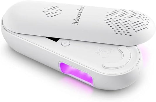 MelodySusie Compact Cordless UV Nail Lamp, P-PLUS20F with Innovative Rotatable Panel & UV Protection Design, Rechargeable UV Light Cures All Gels, Especially Rhinestone Glue & Liner Gel Polish Pink