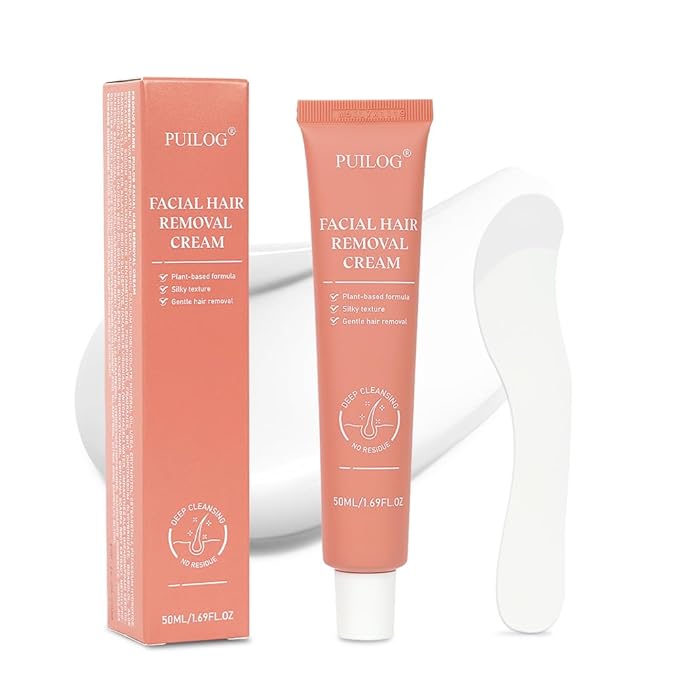 Facial Hair Removal Cream for Women, Painless & Flawless Depilatory Cream for Face Upper Lip Chin Hair Remover, Gentle Formula for Sensitive Skin