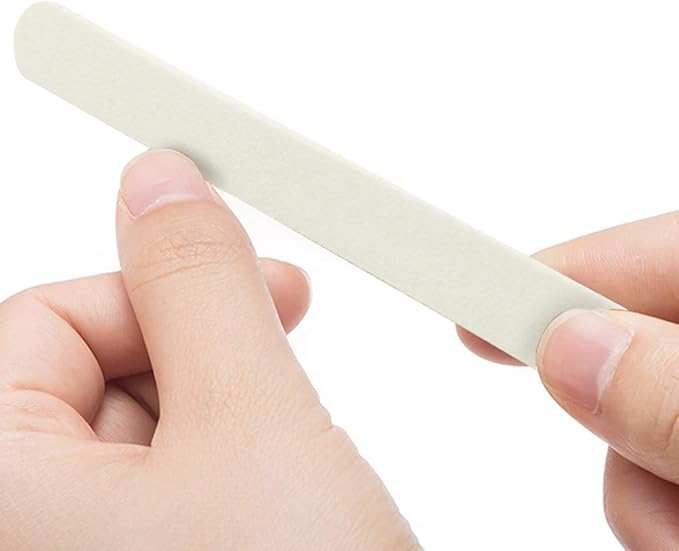Professional Nail Files Double Sided Emery Board 80/100 Grit for Poly Gel Acrylic Nail Extension Manicure Pedicure Tool White 50Pcs