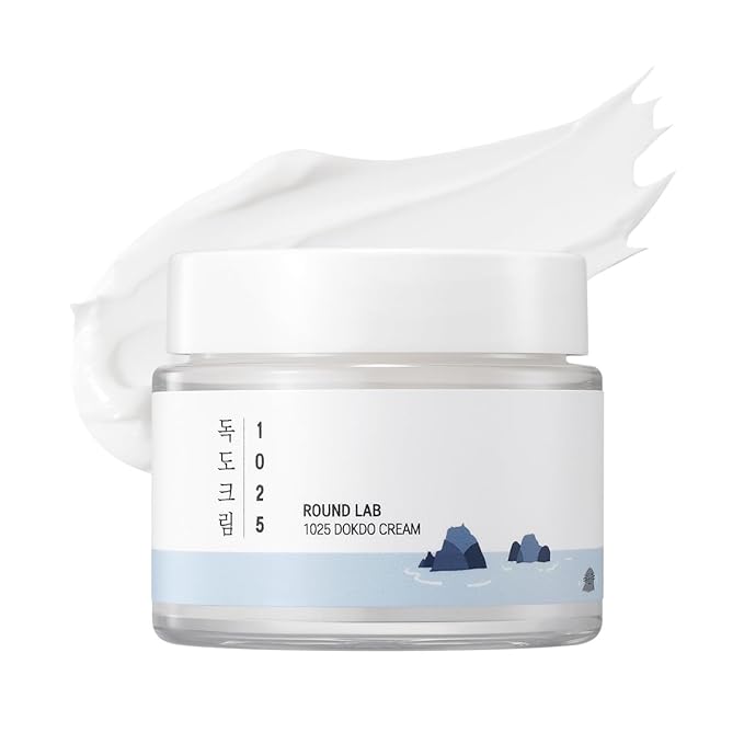 ROUND LAB 1025 Dokdo Cream | Facial Cream, Soothing, Moisturizing Cream (2.71fl.oz) (International Ver.)