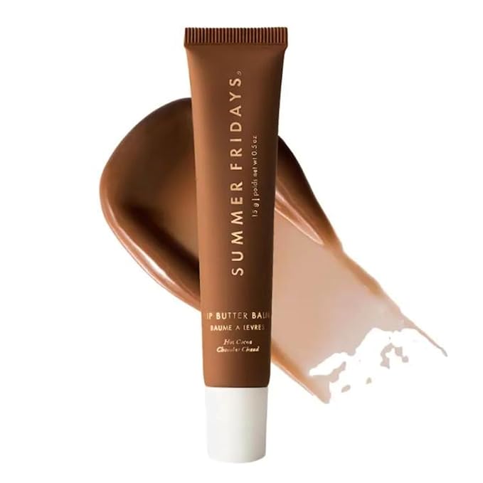 Summer Fridays Tinted Lip Butter Balm - Conditioning Vegan Lip Balm for Instant Moisture, Shine & Hydration - Sheer-Tinted, Soothing Skincare - Hot Cocoa (.5 Oz)