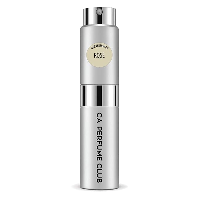 CA Perfume Impression of Rose for Women and Men Floral Woody Musk Scent Long Lasting Unisex Fragrance Eau De Parfum Travel Size Refillable Atomizer Spray 0.27 Fl Oz 8ml