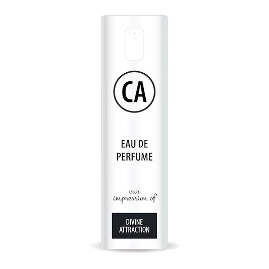 CA Perfume Impression of Divine Attraction Unisex Eau De Parfum Leather Scent Long Lasting Unisex Fragrance Travel Size TSA Ready for Day and Night Wear 0.33 Fl Oz 10ml