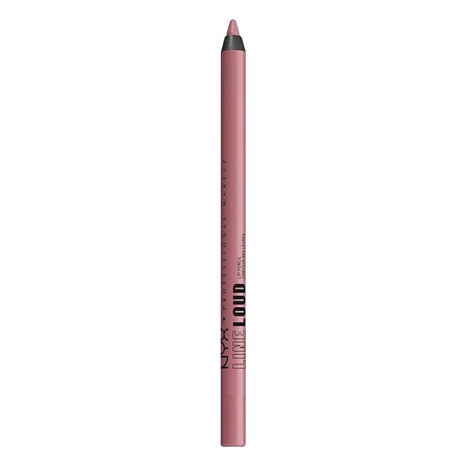 NYX Professional Makeup Line Loud Lip Liner, Longwear and Pigmented Lip Pencil with Jojoba Oil & Vitamin E - Fierce Flirt (Light Mauve Pink)