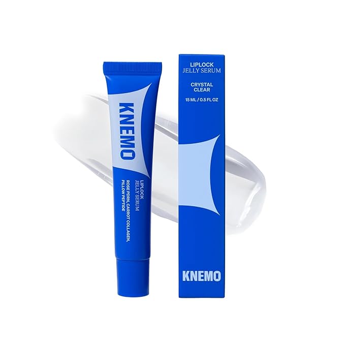 LipLock Jelly Serum for Dry Lips, Long-Lasting, Hydrating, Plumping, Glossy Mask with Rose PDRN, Carrot Collagen, Pillow Peptide, Moisturizing Tinted Lip Balm. (Crystal Clear)