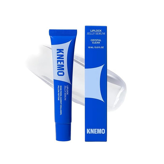 LipLock Jelly Serum for Dry Lips, Long-Lasting, Hydrating, Plumping, Glossy Mask with Rose PDRN, Carrot Collagen, Pillow Peptide, Moisturizing Tinted Lip Balm. (Crystal Clear)