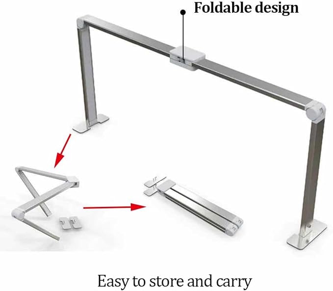 36W Foldable LED Nail Tech Lamp for Desk, Arch with Touch Sn, 480 Beads, 3500K-6500K Manicure Lamp, Adjustable Brightness, Lash Eyelash Tattoos