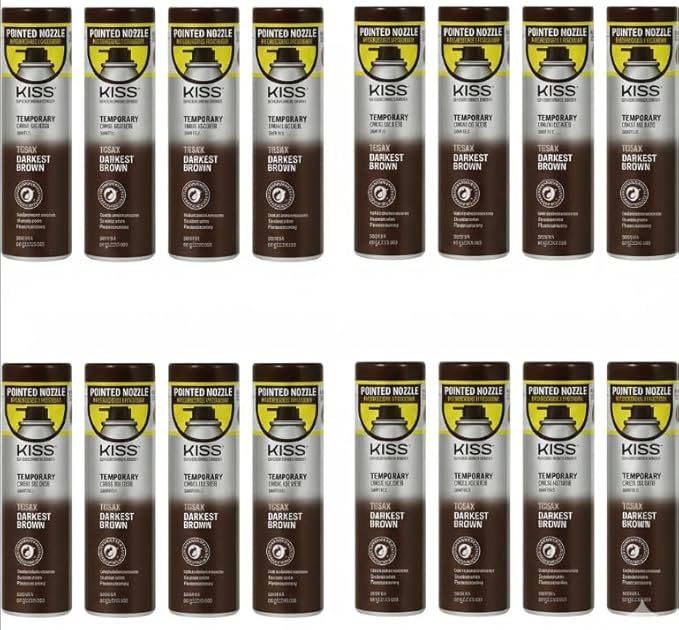 Tintation Temporary Hair Color Spray, Darkest Brown, 2.82 oz (Pack of 16)