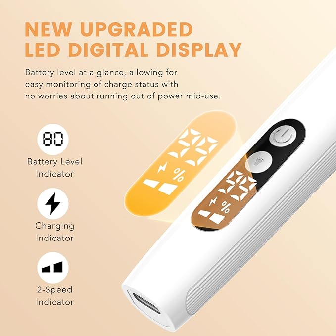 Eyebrow Trimmer Electric Eyebrow Razor with Digital Display LED Light, 2-Speed Eyebrow Shaver Rechargeable Facial Hair Remover Trimmer for Women, Painless Face Hair Removal for Upper Lip Peach Fuzz