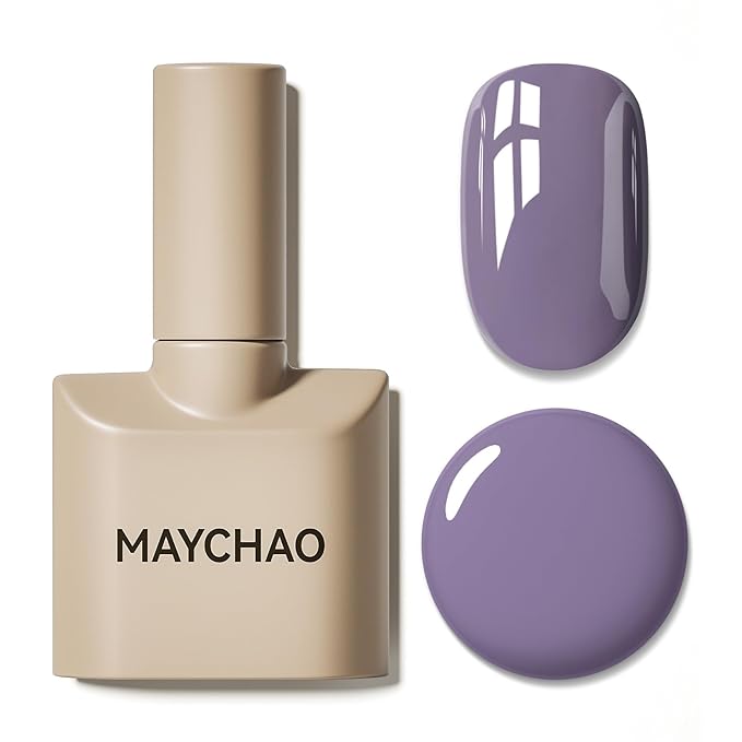 MAYCHAO 15ML Purple Gel Nail Polish 1Pc Lavender Purple Gel Polish Soak Off UV LED Nail Polish Nail Art Starter Manicure Salon DIY at Home, 0.5 OZ