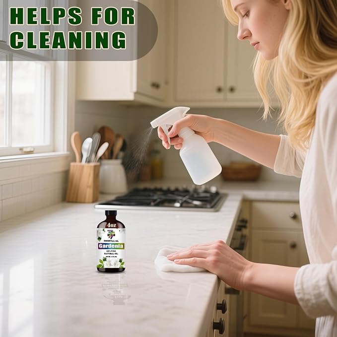 Gardenia Essential Oil (4 oz/120 ml) — Gardenia Oils for Aromatherapy, diffusers, humidifiers, Home fragrances, DIY Skin Care, Soap Making, DIY Candle, Yoga, and Meditation