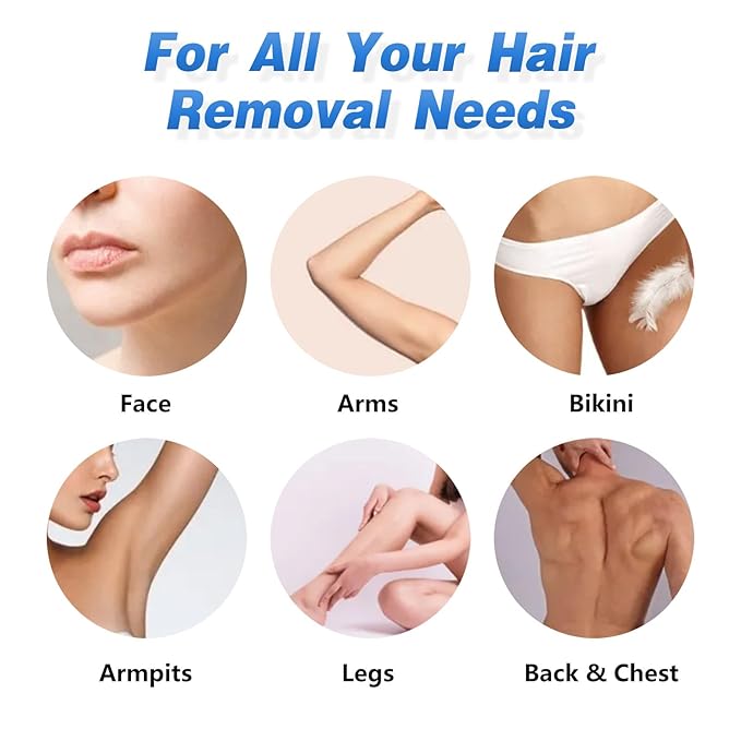 0.6 lb Hard Wax Beads for Hair Removal, Brazilian Waxing Beads for Sensitive Skin Bikini Body Face Nose Coarse and Fine Hair, 9.6 oz Blue Stripless Wax Bean, Women Men Beginner-Friendly Home