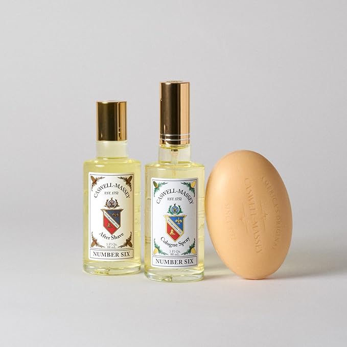 Caswell-Massey Number Six Gold Cap Cologne, Men’s Cologne with Sophisticated Top Notes of Bergamot, Rosemary & White Narcissus with a Premium Lavender Base, 3 Fl Oz