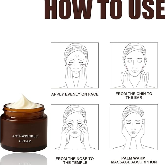 2PCS Retinol Anti-Wrinkle Cream, Firms and Lifts Skin, Effectively Reduces Wrinkles and Fine Lines, Deeply Moisturizes