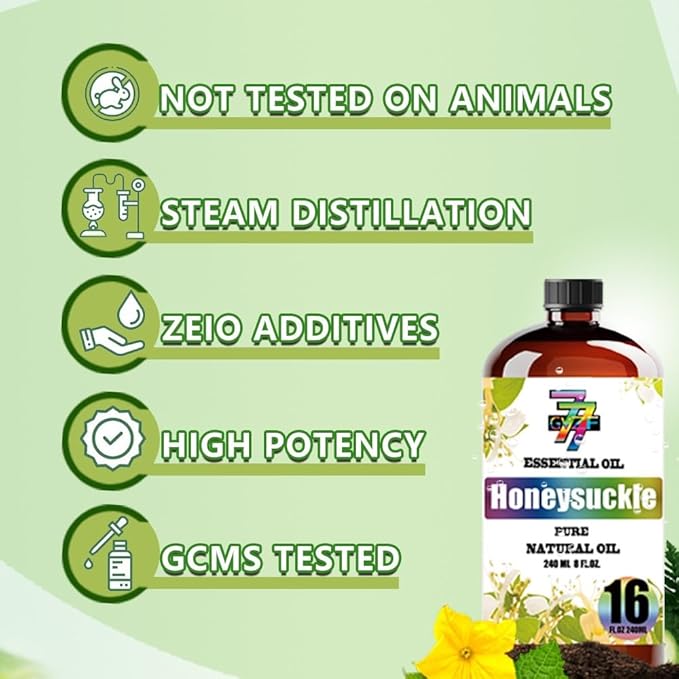 Honeysuckle Essential Oil (16 oz / 480 ml) – Honeysuckle Oils for diffusers, humidifiers, Home Baths, Cleaning Products, Yoga, DIY Soaps and DIY Scented Candles
