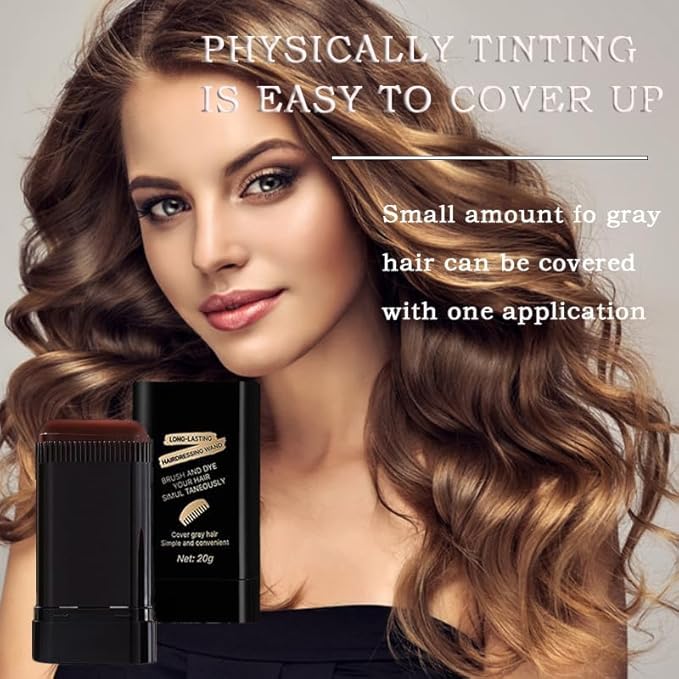 2Pack Safe and Convenient Comb Hair Dye, Portable Hair Dye Comb For Gray Hair Coverage, Waterproof and Sweat-Proof, 2 in 1 Instant Dye, for Women & Men(BLACK)