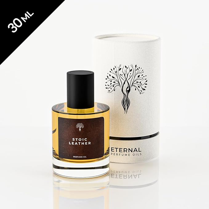 Eternal perfume oils - Stoic Leather | Long Lasting Cologne Oil for Men – Designer Perfumes for Women and Men -Concentrated Scent Oils - Alcohol-Free Organic Perfume 30ml