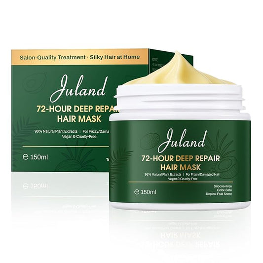 Juland Hair Mask, Collagen Hair Mask with Natural Amla Oil for Moisturization & Damage Repair, Hydroplex Technology for Stronger, Shinier Hai