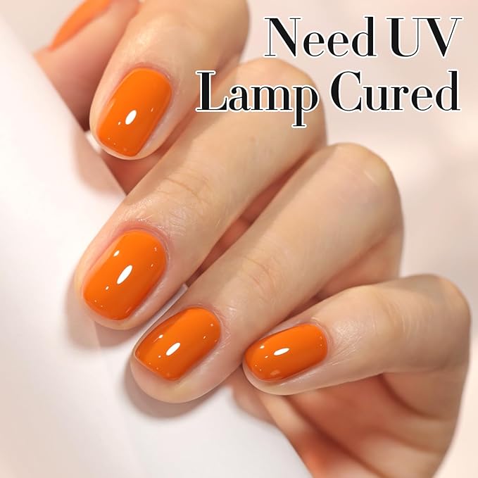 Double Rhythm 15ML Gel Polish Pure Sheer Same Color Same Bottle Soak Off Gel Polish Art Manicure Salon DIY at Home for Women (Deep Ginger Yellow-A1448)