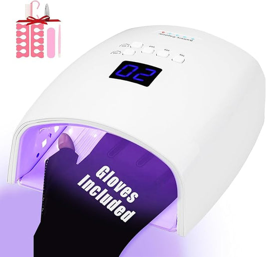 66W UV LED Nail Lamp, Professional Rechargeable Cordless UV Light for Gel Nails,5 Timer Settings Gel Nail Light, Nail Dryer Nail Art Manicure Tools for Home and Salon