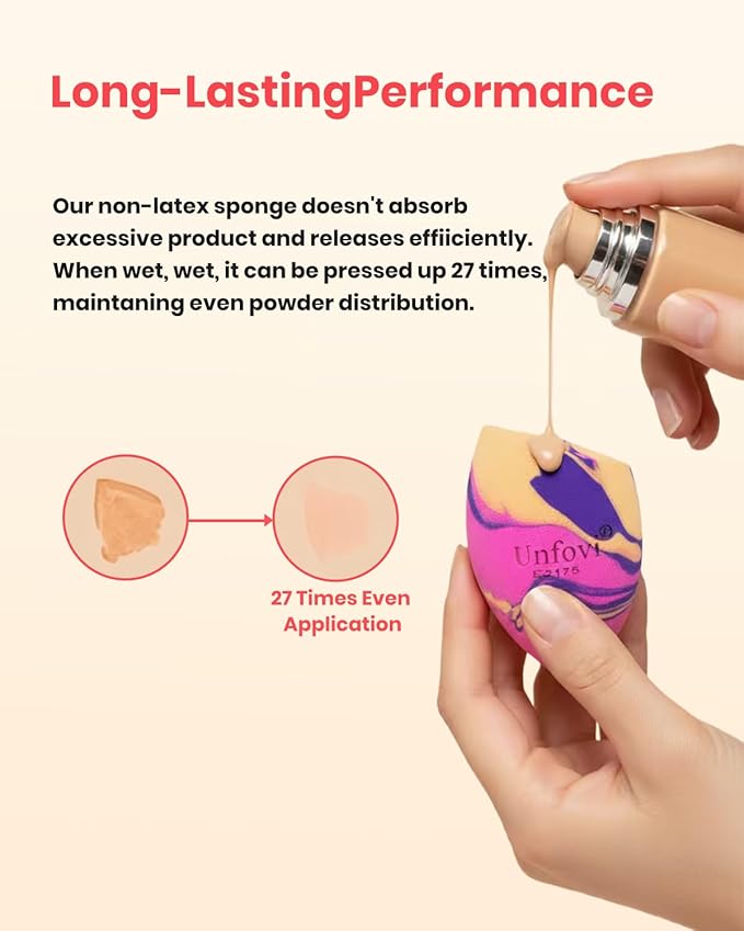 Random 3Pcs Makeup Sponges from 4 Colors, Tricolor Fusion Beauty Shape Makeup Sponge for Foundation, Concealer, Powder Cream and Liquid Application (Blind Box)