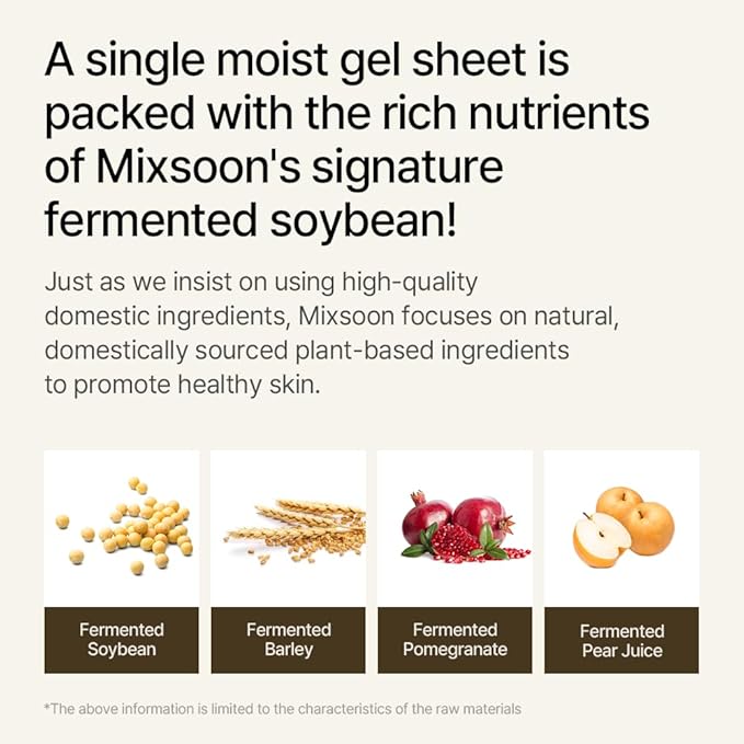 mixsoon Bean Collagen Hydrogel Mask - Hydration All-In-One Firming, Soothing Gel Formula for Radiant, Smooth Skin 35g / 1.18 fl.oz. (3ea) Korean Glass Skin Care