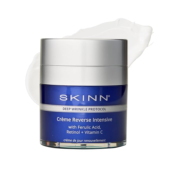 SKINN Crème Reverse with Ferulic Acid, Retinol and Vitamin C-Crème Reverse Intensive-Anti-Aging Cream with Hyaluronic Acid to Plump Skin Vitamin C Help to Improving Tone, Firmness of Skin