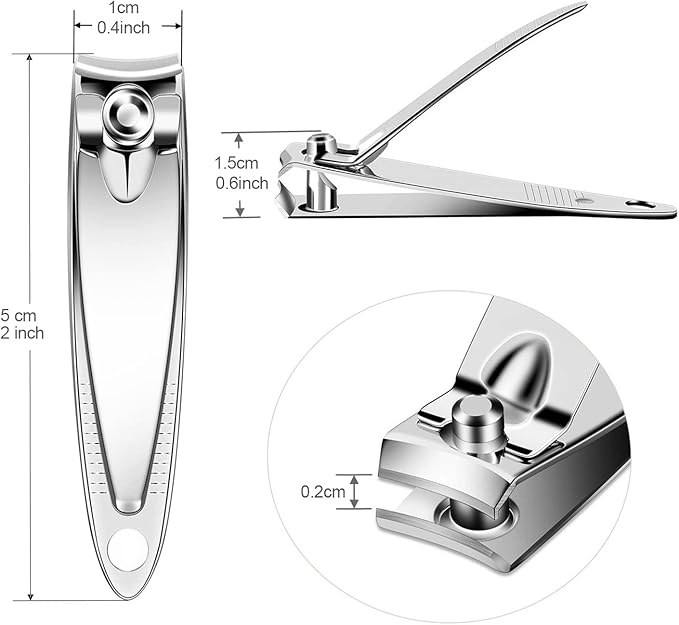 50 Pack Nail Clipper SetStainless Steel Nail Clippers Bulk，Portable Nail Cutter Manicure Kit Toe Nail Clippers for Women Man Adult Homeless Care