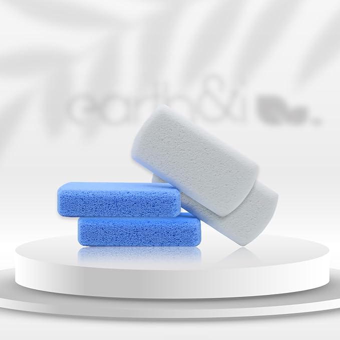 Earth & I Foot Stone Pumice 2 Grits (6 pcs) Heel Exfoliator for Feet, Pumice Stone Feet, Heel Scrubber, Pedicure Callus Remover, Pumice Sponge for feet, feet Scrubber, feet Dead Skin Remover