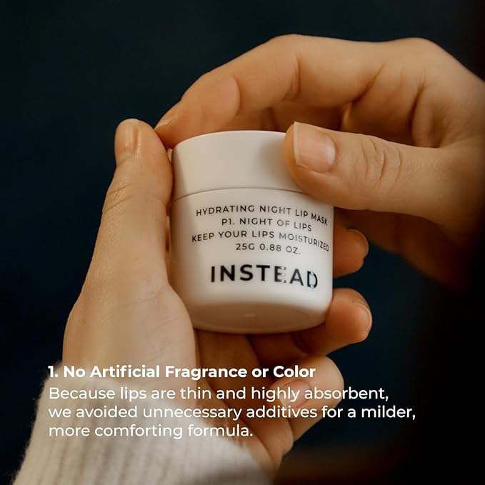 Hydrating Night Lip Mask - Moisturizing Lip Treatment to Restore and Soothe Dry Chapped Lips Overnight 0.88 oz.