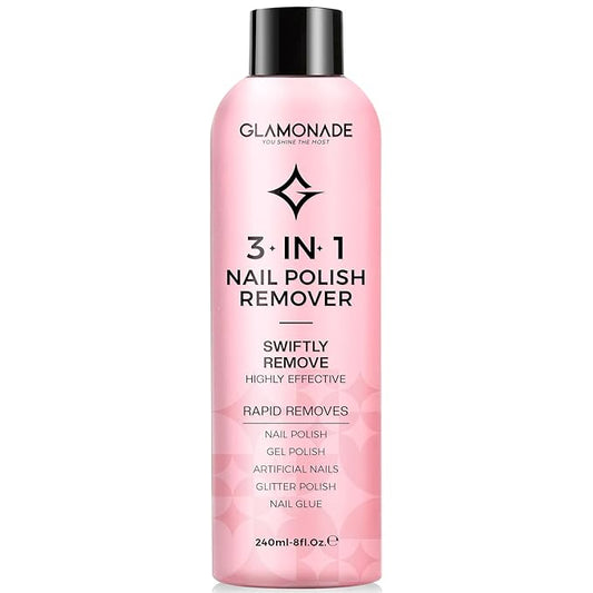 Acetone Nail Polish Remover: Professional Soak off Gel Polish Remover Natural Formula Rose Essential Oil for Acrylic Dip Powder Nail Supplies for Home Salon(8 Fl.Oz.)