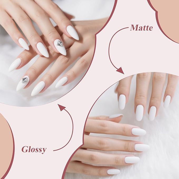 Artdone Gel Nail Polish Hema-free Solid Color White For All Seasons Neutral Soak Off LED Lamp Needed For Manicure Nail Art