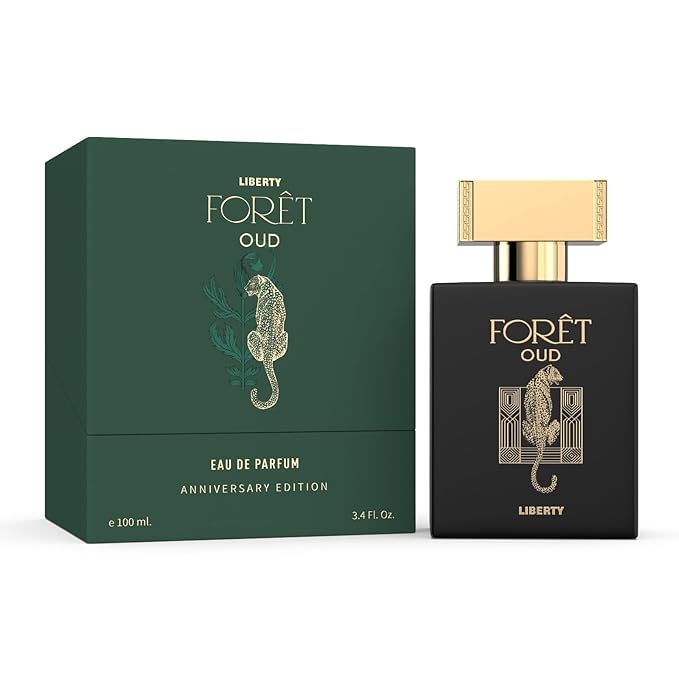Liberty Oud Perfume for Men, 3.4 Oz Foret Premium Oud Perfumes Anniversary Edition Long-Lasting Eau de Perfume, Luxury Woody Fragrance for Men, Parfume Spray