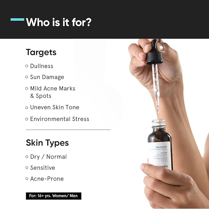 Minimalist 5% Niacinamide Serum for Clear Glowing Skin | With 1% Hyaluronic Acid for Hydration | Pore Minimizer for Face | Clears Acne Marks & Blemishes | For Women & Men | 1 Fl Oz / 30 ml