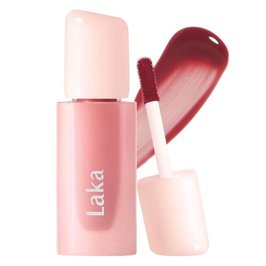 Laka Popping Balloon Lip Stain, 4.5g/0.15oz, Glossy Plumping Lip Tint, Moisturizing, Non-Sticky Texture for All-Day Hydration, Vegan, K-Beauty (#507 Playful)