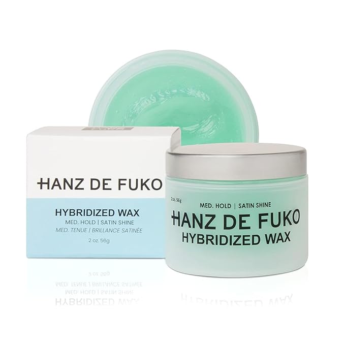 Hanz de Fuko Hybridized Wax – Premium Men’s Hair Styling Wax for a Medium Hold, Satin Shine Finish – Perfect Product for Medium Length Hairstyles, Works for All Hair Types – 2 oz, Travel Size