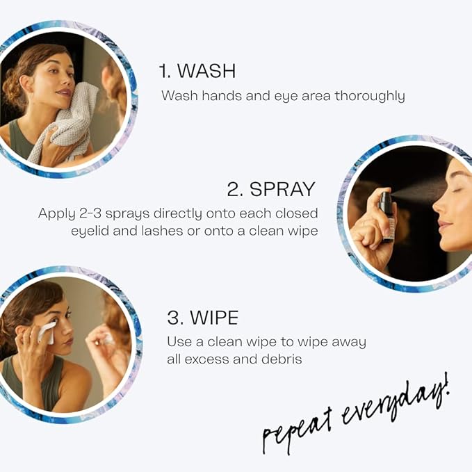 Avenova Eyelid and Eyelash Cleanser Spray - 20ml Bottle - Gentle Everyday Pure Hypochlorous Acid Spray for Eye Irritation