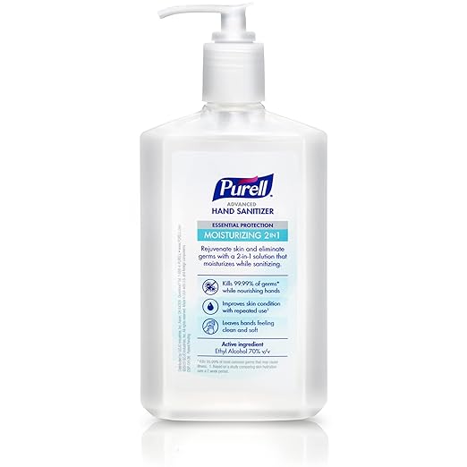 Purell 2in1 Moisturizing Advanced Hand Sanitizer Gel, 12 oz Pump Bottle (Pack of 4) - 3698-06-EC