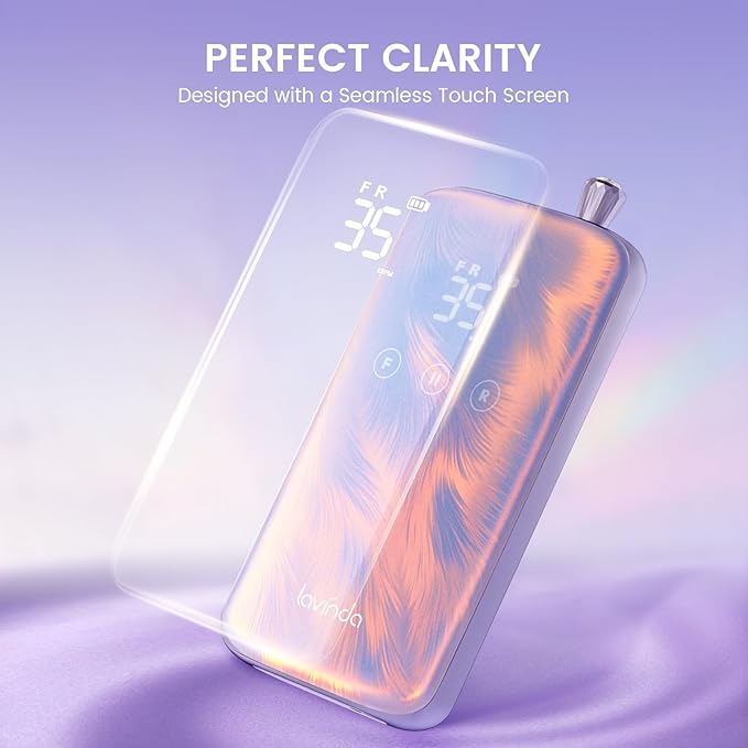 Lavinda Professional Nail Drill - 35,000 RPM Rechargeable Electric Nails File with Coreless Motor, Fast Charge & 3000mAh, 8-Piece Nail Drill bits Set for Manicure/Pedicure (Iridescent Pearl)