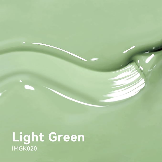 MAYCHAO 15ML Light Green Gel Nail Polish 1Pc Green Gel Polish Soak Off UV LED Nail Lamp Curing Needed for Nail Art Manicure Salon DIY at Home, 0.5 OZ